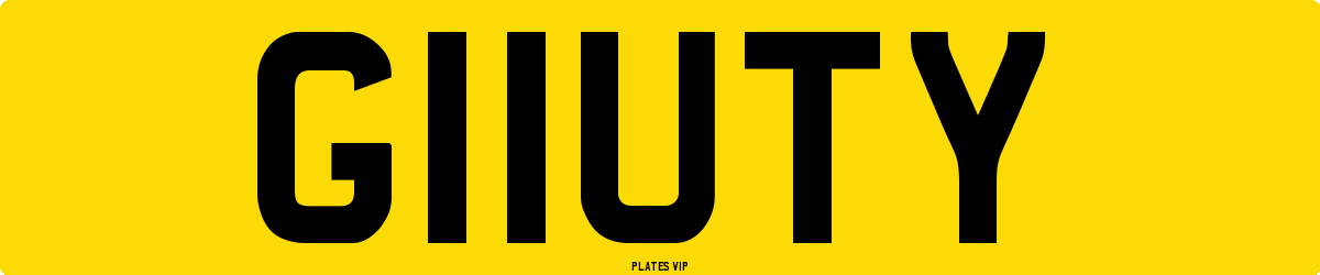 G11UTY Number Plate
