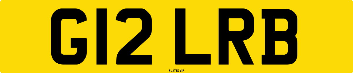G12 LRB Number Plate