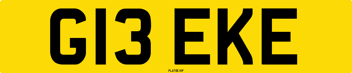 G13 EKE Number Plate