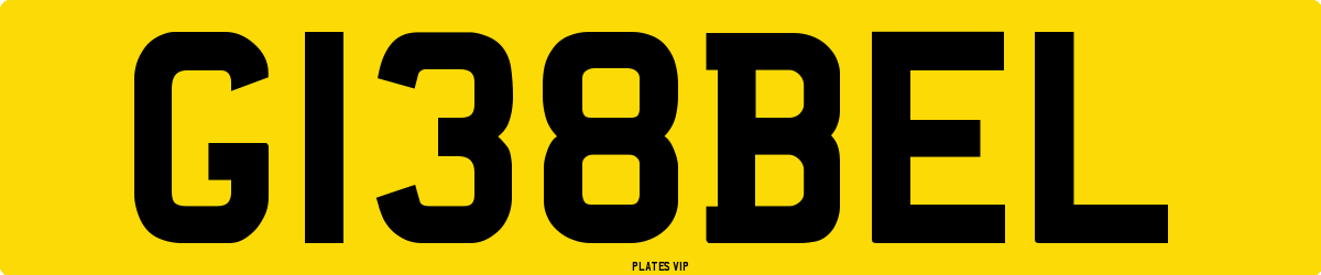 G138BEL Number Plate