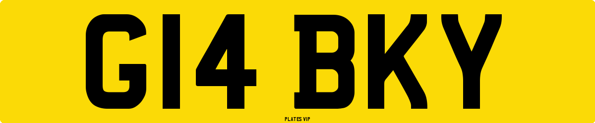 G14 BKY Number Plate