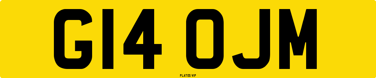 G14 OJM Number Plate