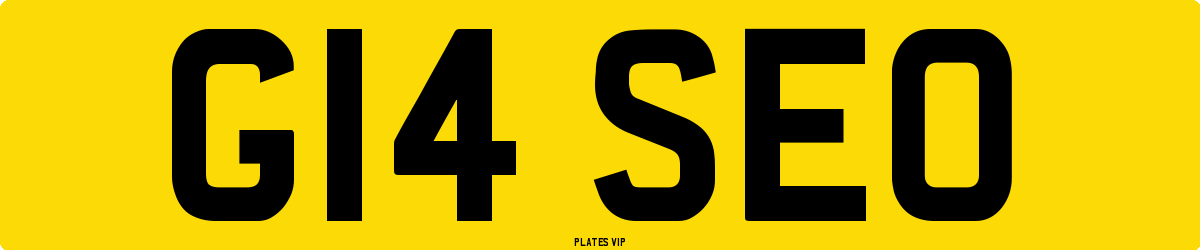 G14 SEO Number Plate