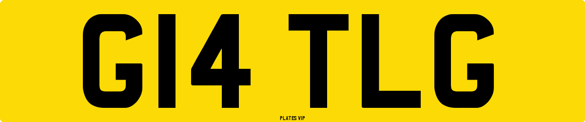 G14 TLG Number Plate