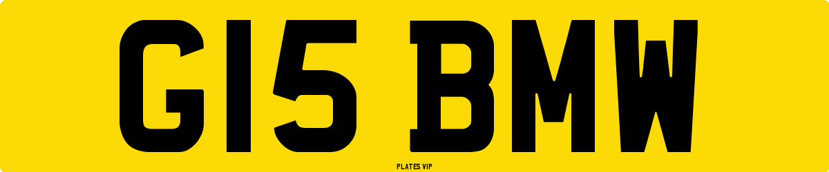 G15 BMW Number Plate