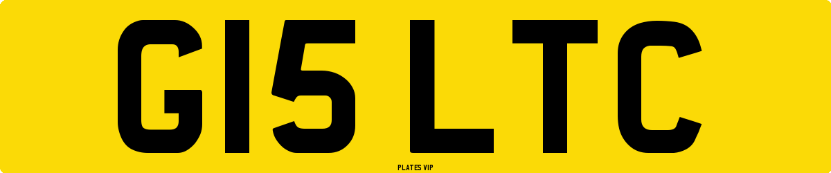 G15 LTC Number Plate