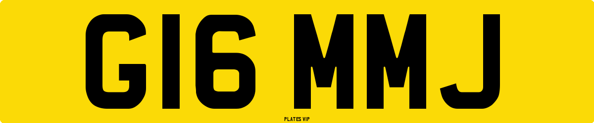 G16 MMJ Number Plate