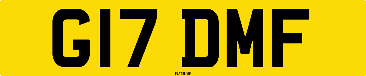 G17 DMF Number Plate