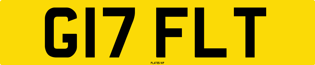 G17 FLT Number Plate
