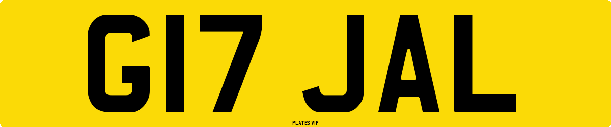 G17 JAL Number Plate