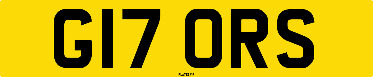 G17 ORS Number Plate