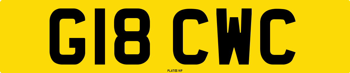 G18 CWC Number Plate