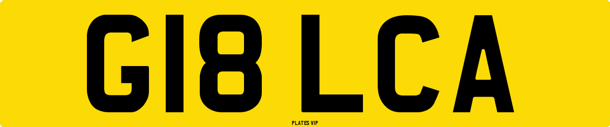 G18 LCA Number Plate