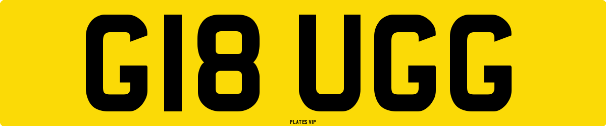 G18 UGG Number Plate
