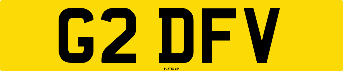 G2 DFV Number Plate
