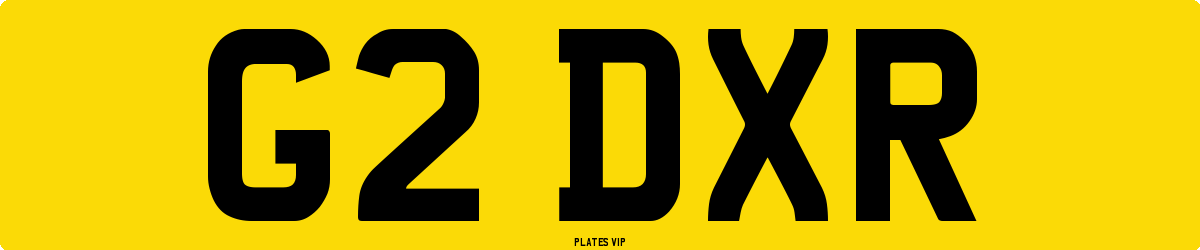 G2 DXR Number Plate