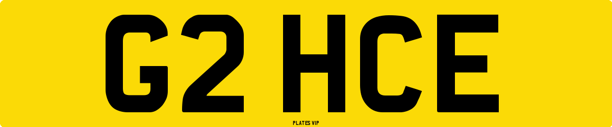 G2 HCE Number Plate