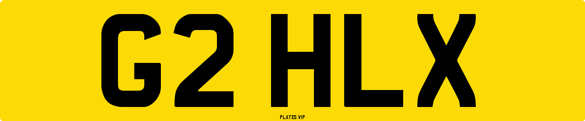 G2 HLX Number Plate