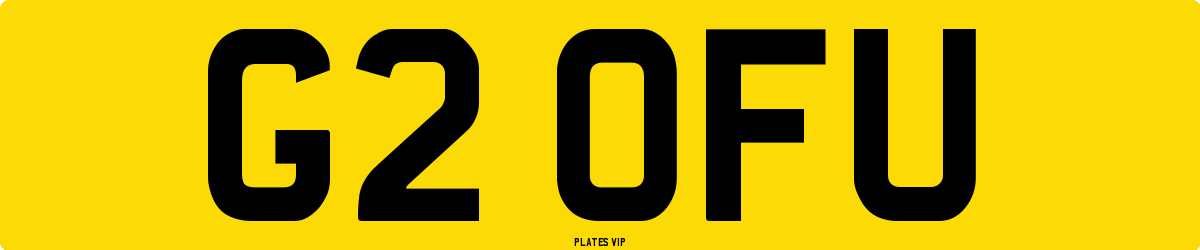 G2 OFU Number Plate