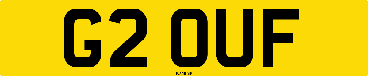 G2 OUF Number Plate