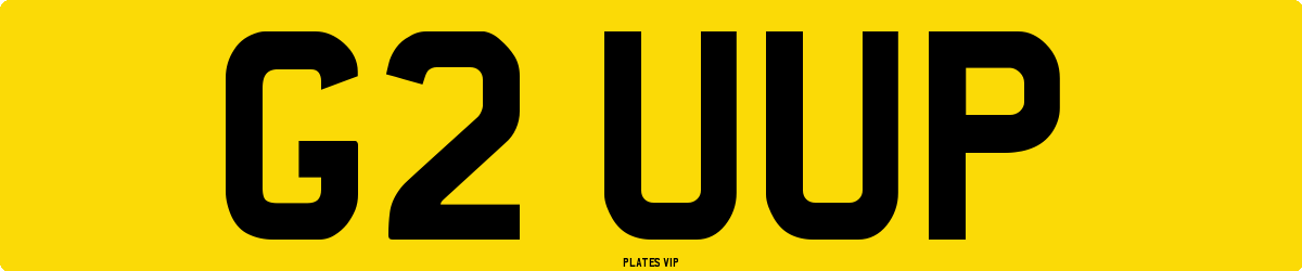G2 UUP Number Plate