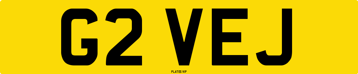 G2 VEJ Number Plate