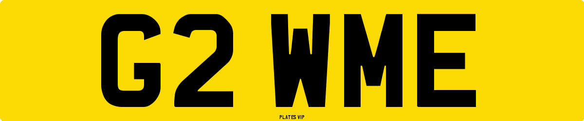 G2 WME Number Plate