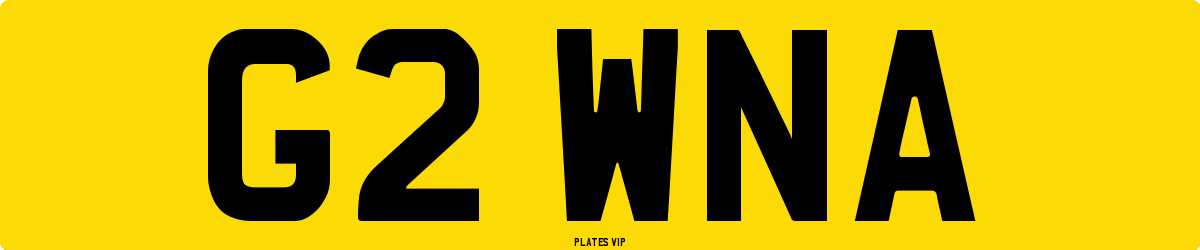 G2 WNA Number Plate