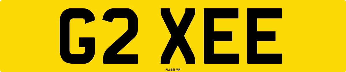 G2 XEE Number Plate