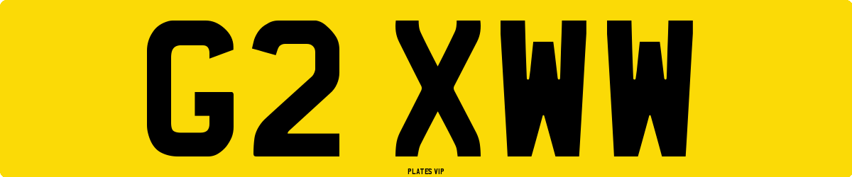 G2 XWW Number Plate