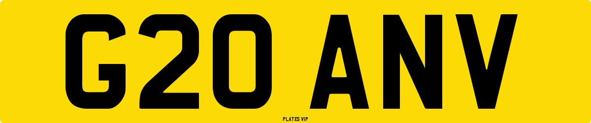 G20 ANV Number Plate