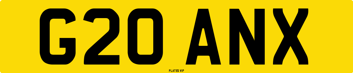 G20 ANX Number Plate