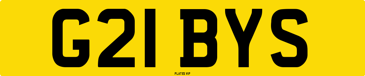 G21 BYS Number Plate