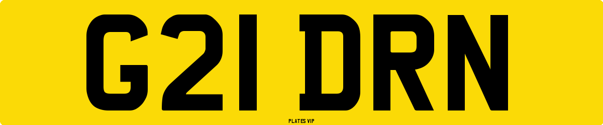 G21 DRN Number Plate