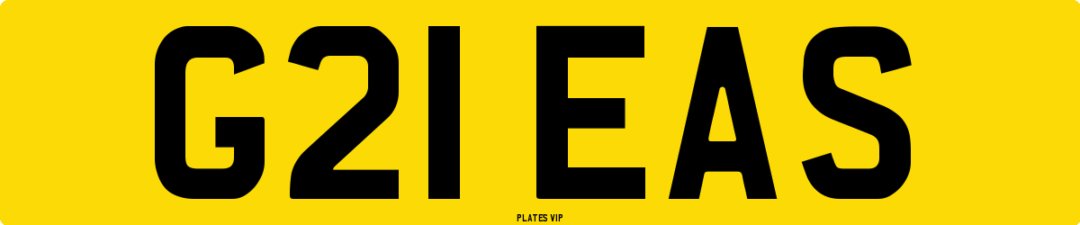 G21 EAS Number Plate