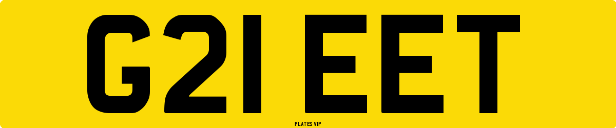 G21 EET Number Plate