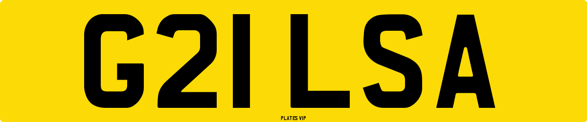 G21 LSA Number Plate