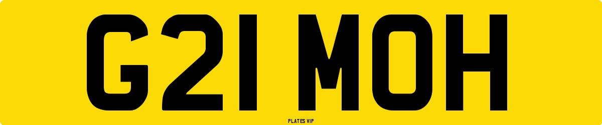 G21 MOH Number Plate