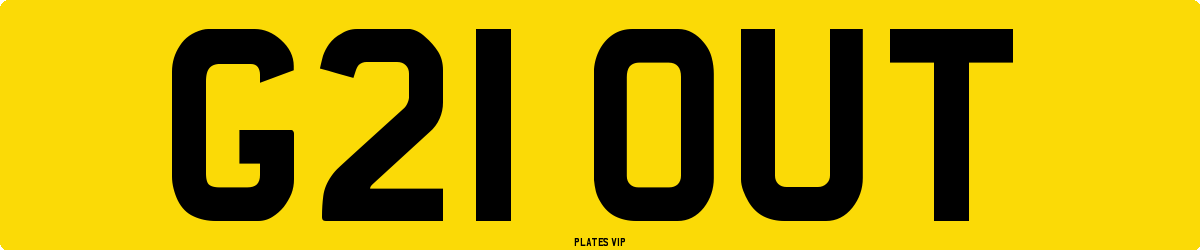 G21 OUT Number Plate