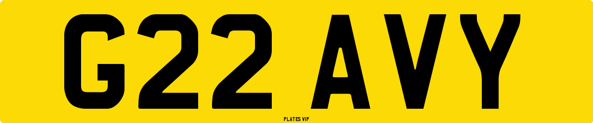 G22 AVY Number Plate