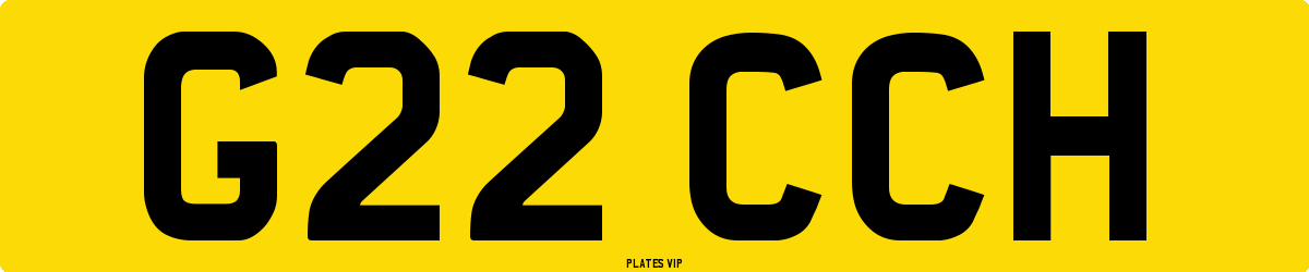 G22 CCH Number Plate