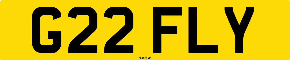 G22 FLY Number Plate