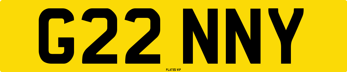 G22 NNY Number Plate