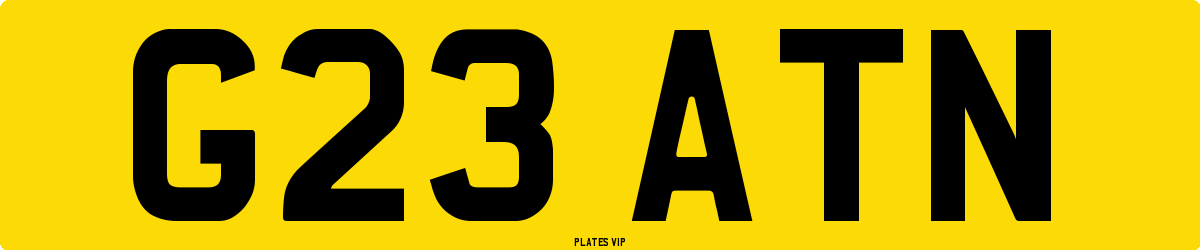 G23 ATN Number Plate