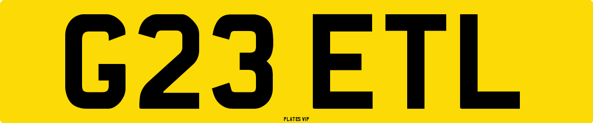 G23 ETL Number Plate