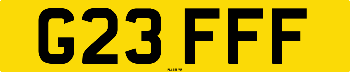 G23 FFF Number Plate