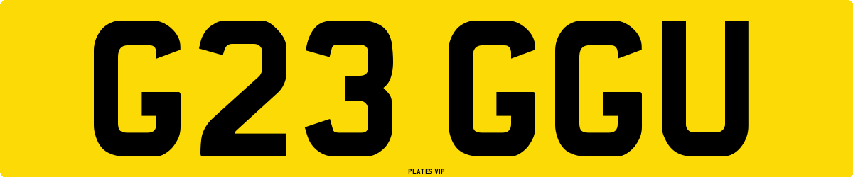 G23 GGU Number Plate