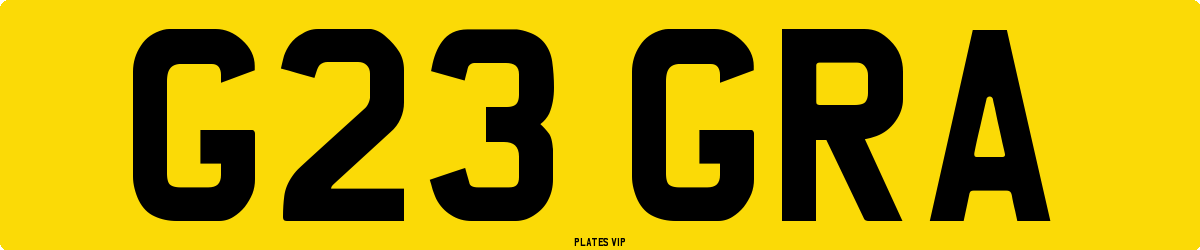 G23 GRA Number Plate