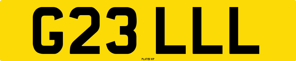 G23 LLL Number Plate