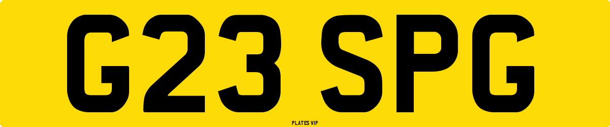 G23 SPG Number Plate